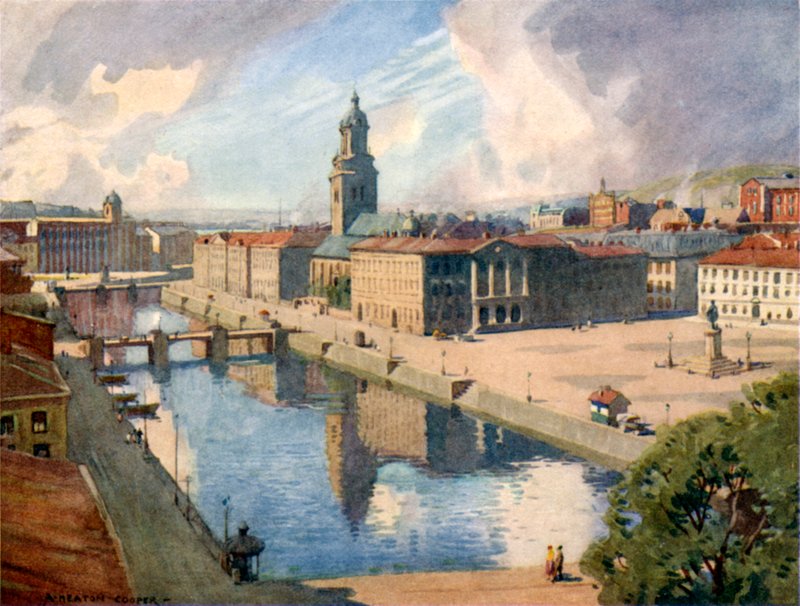 Gripsholm -kastalinn, nálægt Stokkhólmi by Alfred Heaton Cooper
