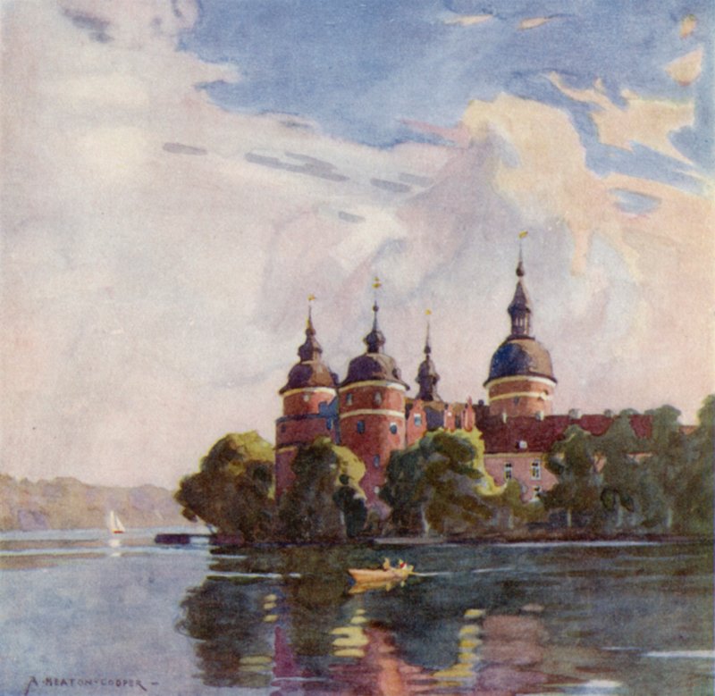 Gripsholm Castle, near Stockholm  by Alfred Heaton Cooper