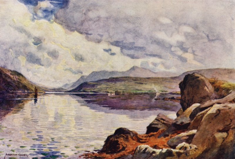 Sabah Gökyüzünün Aynası, Killary Limanı by Alfred Heaton Cooper