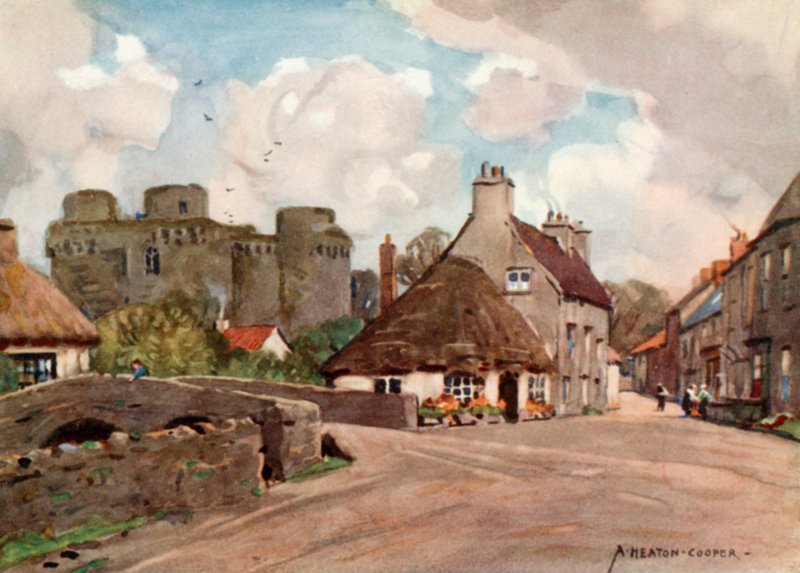Nunney Köyü ve Kalesi by Alfred Heaton Cooper