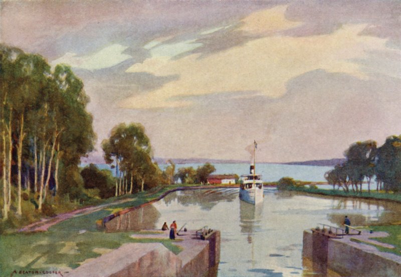 Sjotorp Kilitler, Gota Kanalı by Alfred Heaton Cooper