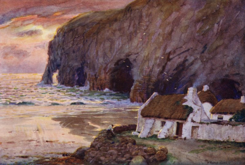 Ballybunnion Deniz Mağaraları, Kerry (kontluk) by Alfred Heaton Cooper