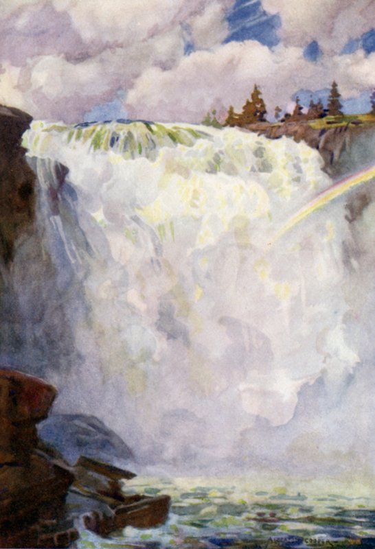 The Tannforsen Waterfall, Are  by Alfred Heaton Cooper