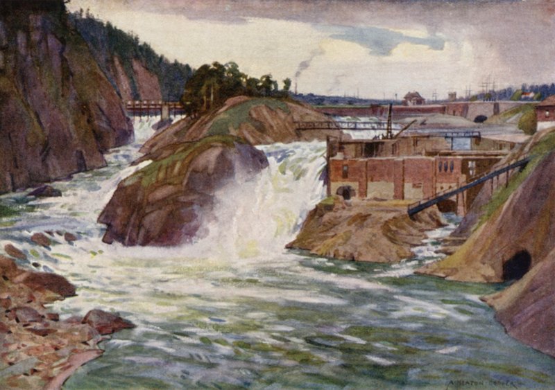 The Trollhattan Falls  by Alfred Heaton Cooper