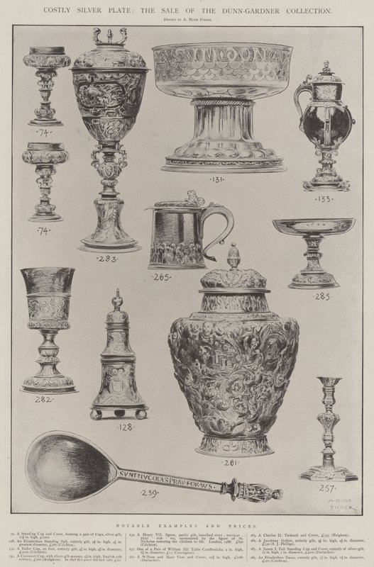 Pahalı Gümüş Tabak, Dunn-Gardner Koleksiyonunun Satışı by Alfred Hugh Fisher