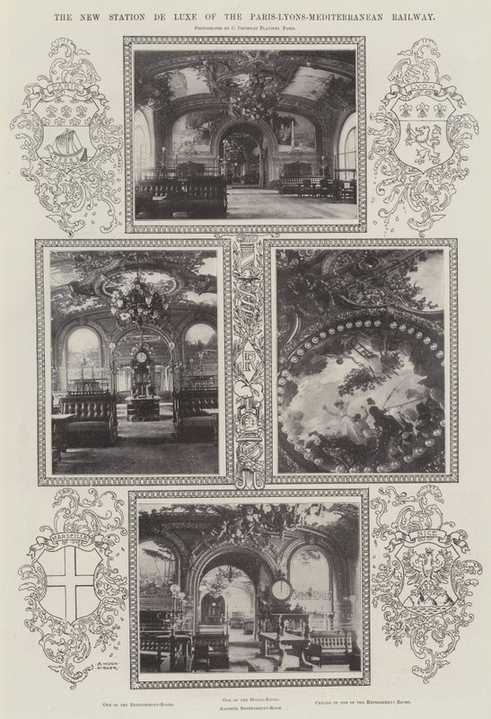 Paris-Lyons-Akdeniz Demiryolunun Yeni İstasyonu De Luxe by Alfred Hugh Fisher