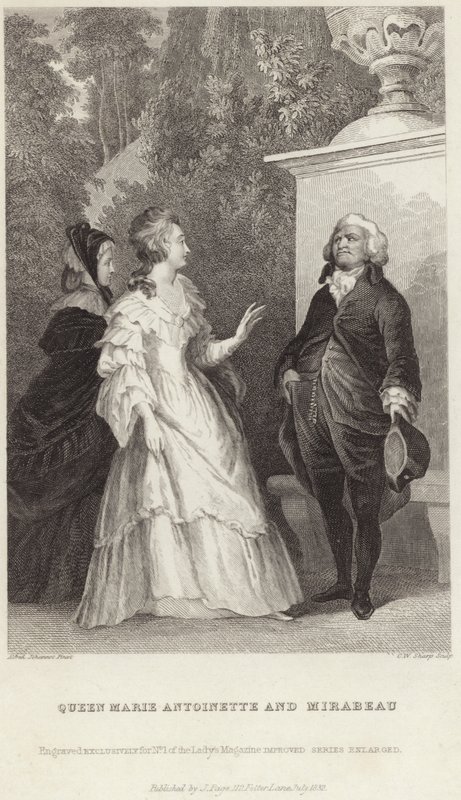 Kraliçe Marie Antoinette ve Honore Gabriel Riqueti by Alfred Johannot