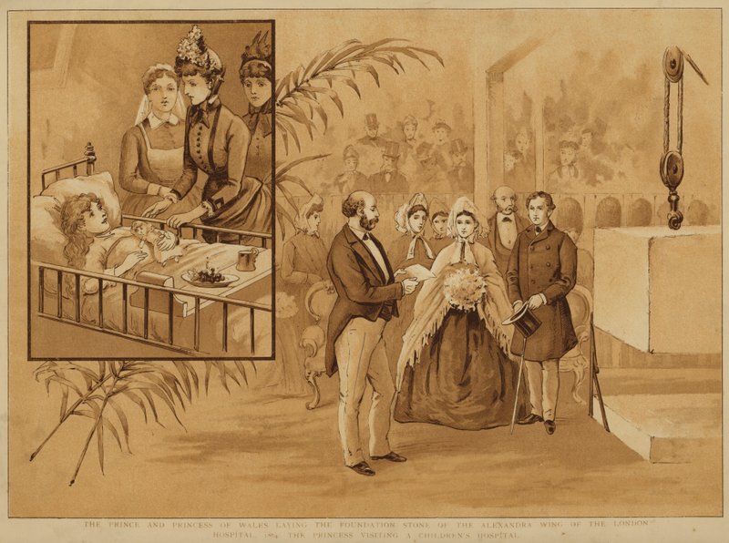 Galler Prensi ve Prensesi Londra hastanesinin temel taşını atıyor by Alfred Johnson