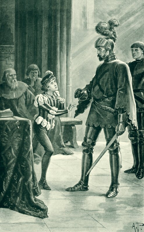 Admiral Sir Andrew Wood and James IV, illustration from 