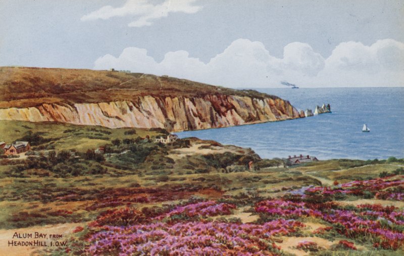 Alum Bay, from Headon Hill, IOW  by Alfred Robert Quinton