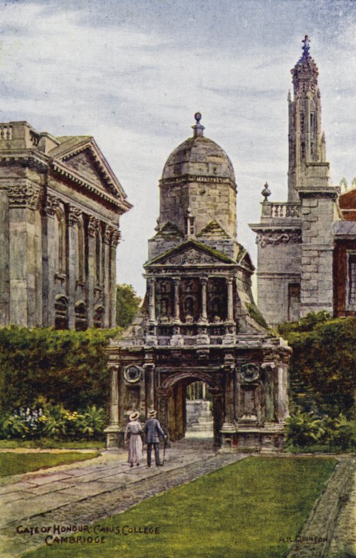 Cambridge: Gate of Honor, Caius College (renkli taş) by Alfred Robert Quinton