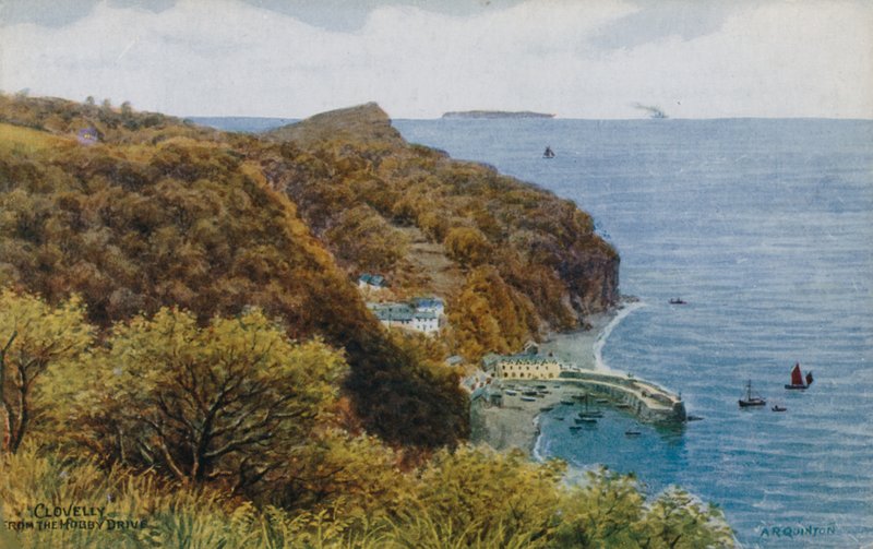 Clovelly, Hobi Arabasından by Alfred Robert Quinton