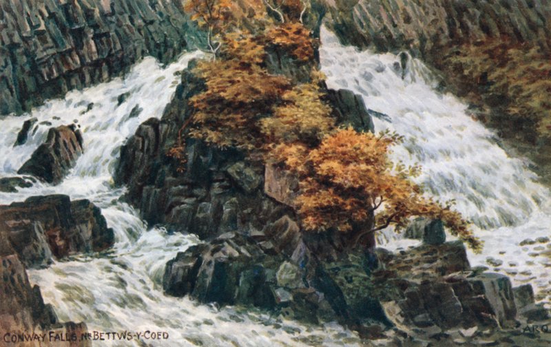 Conway Şelaleleri, Nr Bettws-y-Coed by Alfred Robert Quinton