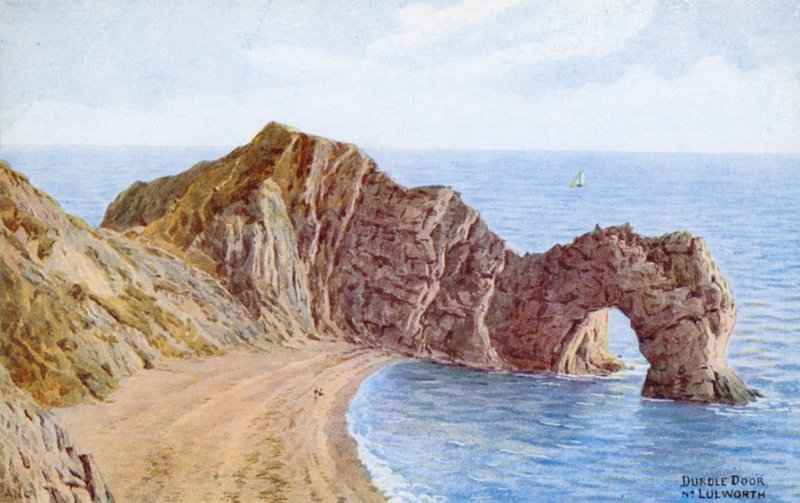 Durdle Door, Nr Lulworth (renkli taş) by Alfred Robert Quinton