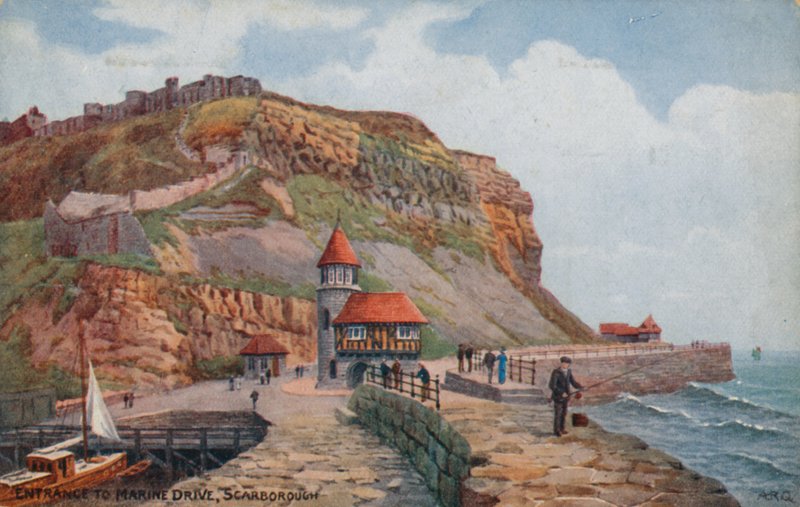 Enterance to Marine Drive, Scarborough  by Alfred Robert Quinton
