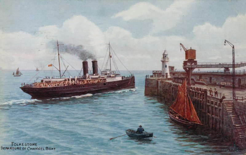 Folkestone, Kanal Teknesinden Kalkış by Alfred Robert Quinton