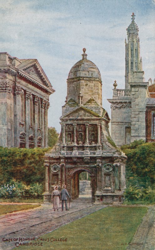 Gate of Honor, Caius College, Cambridge (renkli taş) by Alfred Robert Quinton