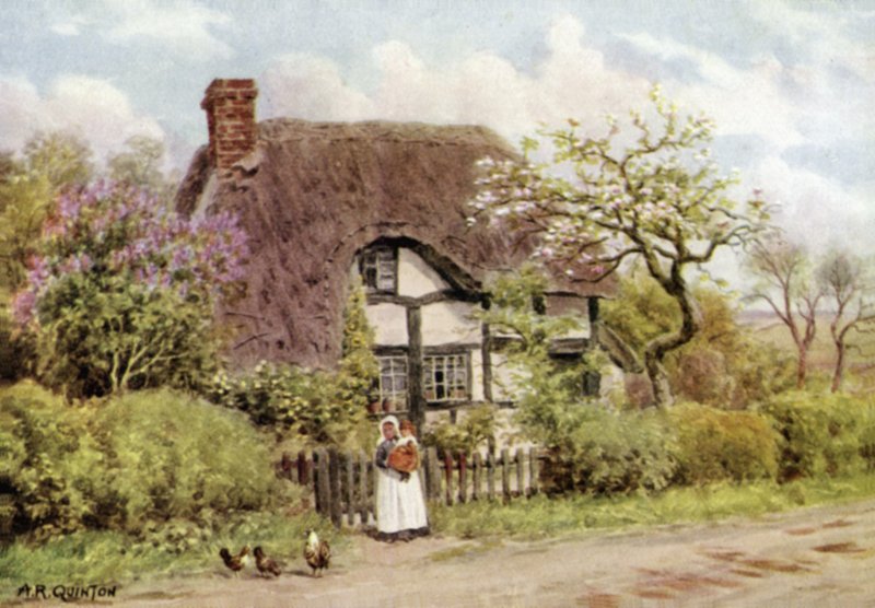 Leylak ve Elma Çiçekleri, Harvington, Worcester by Alfred Robert Quinton