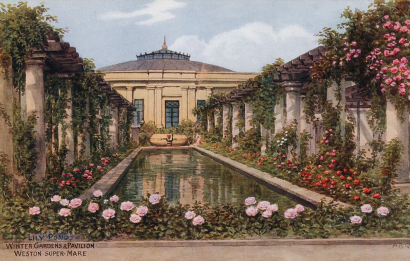 Lily Pond, Winter Gardens and Pavilion, Weston Super Mare  by Alfred Robert Quinton
