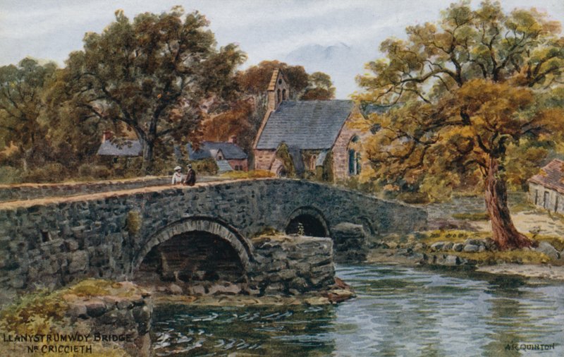 Llanystrumwdy Köprüsü, Nr. Criccieth by Alfred Robert Quinton