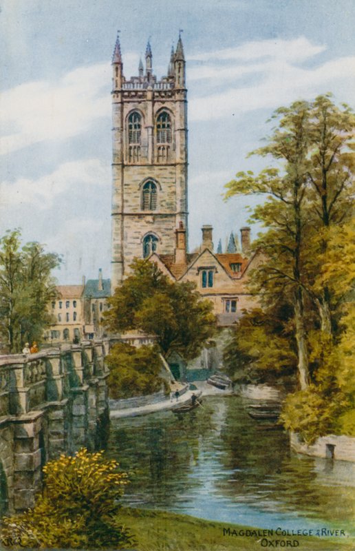 Magdalen Koleji ve Nehri, Oxford by Alfred Robert Quinton