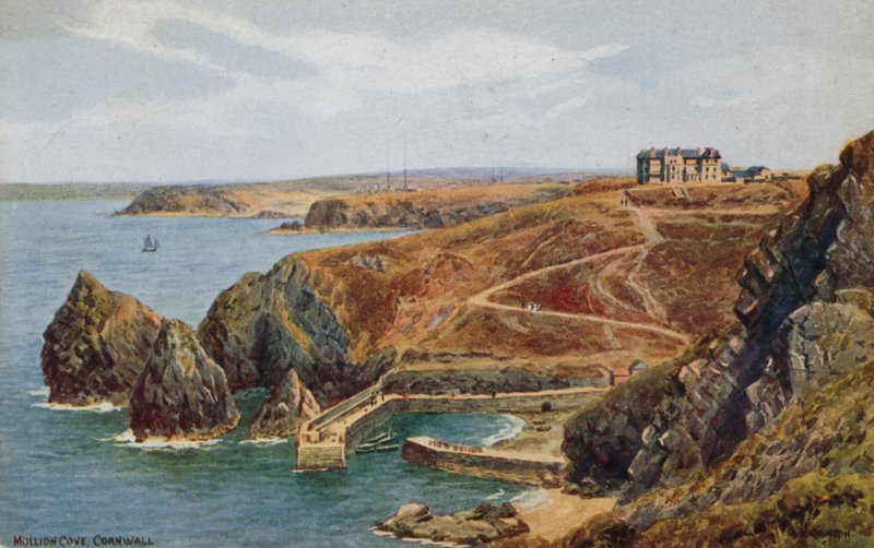 Mullion Koyu, Cornwall (renkli taş) by Alfred Robert Quinton