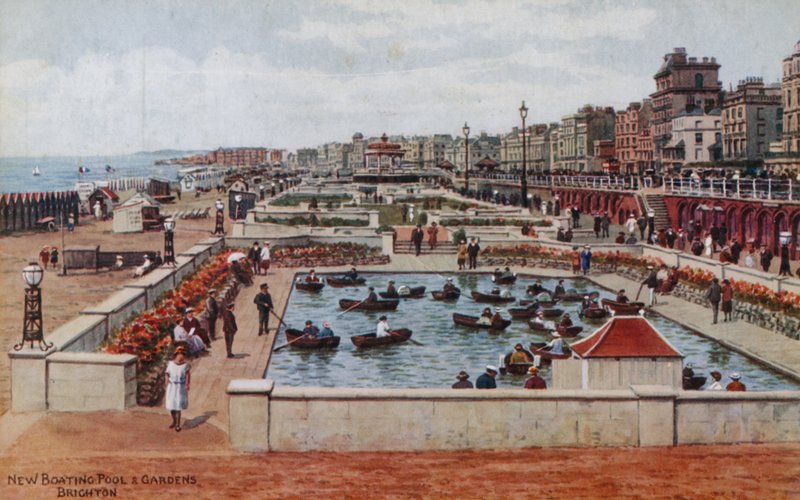 Yeni Tekne Havuzu ve Bahçeleri, Brighton by Alfred Robert Quinton