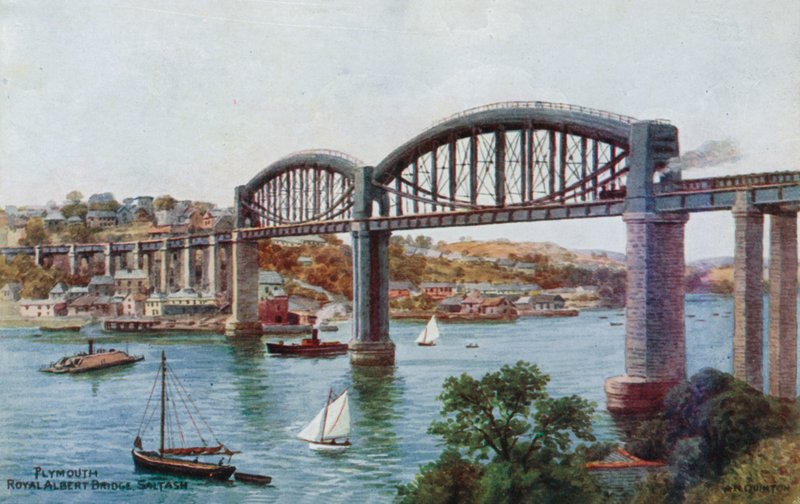 Plymouth, Royal Albert Köprüsü, Saltash by Alfred Robert Quinton
