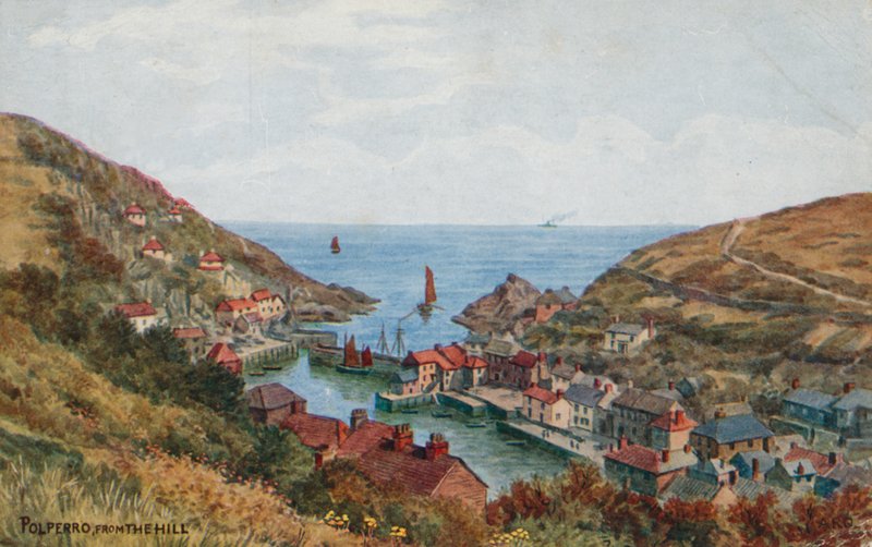 Tepeden Polperro (renkli taş) by Alfred Robert Quinton