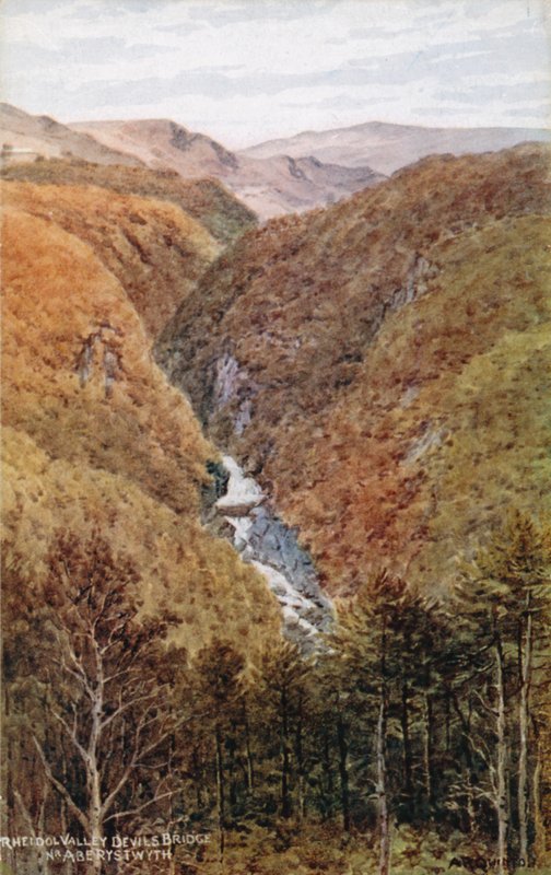 Rheidol Vadisi, Şeytan Köprüsü, Nr. Aberystwyth by Alfred Robert Quinton