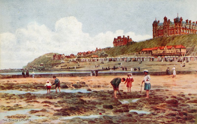 Sheringham, Plaj ve Kayalıklar by Alfred Robert Quinton