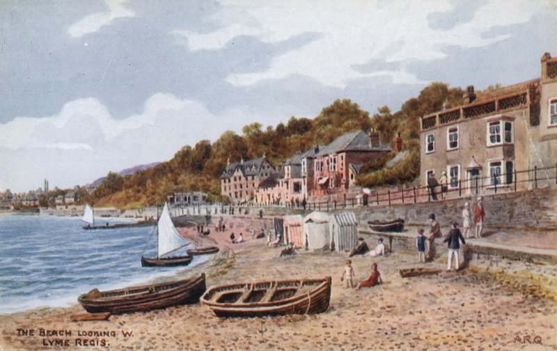 The Beach looking W, Lyme Regis  by Alfred Robert Quinton