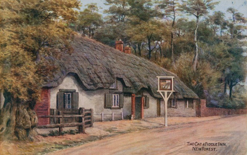 Kedi ve Fiddle Inn, New Forest by Alfred Robert Quinton