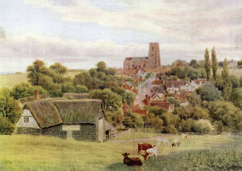 Tepedeki Kilise, Kersey, Suffolk by Alfred Robert Quinton