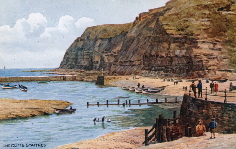 The Cliffs, Staithes  by Alfred Robert Quinton