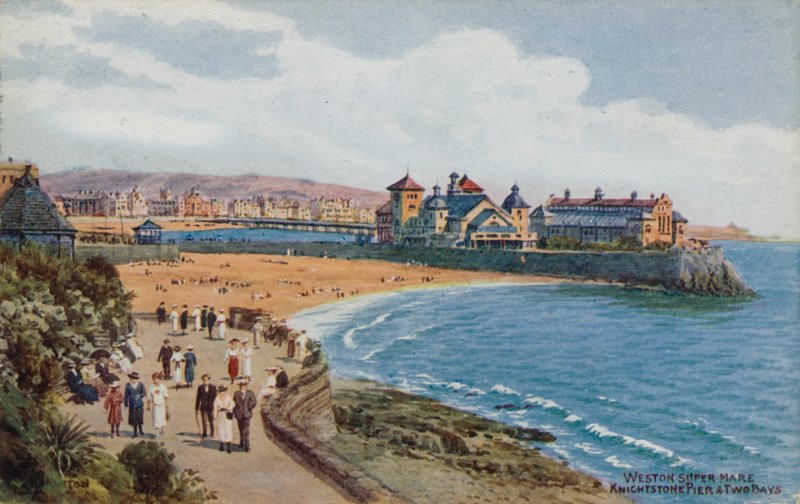 Weston-Super-Mare, Knightstone Pier and Two Bays  by Alfred Robert Quinton
