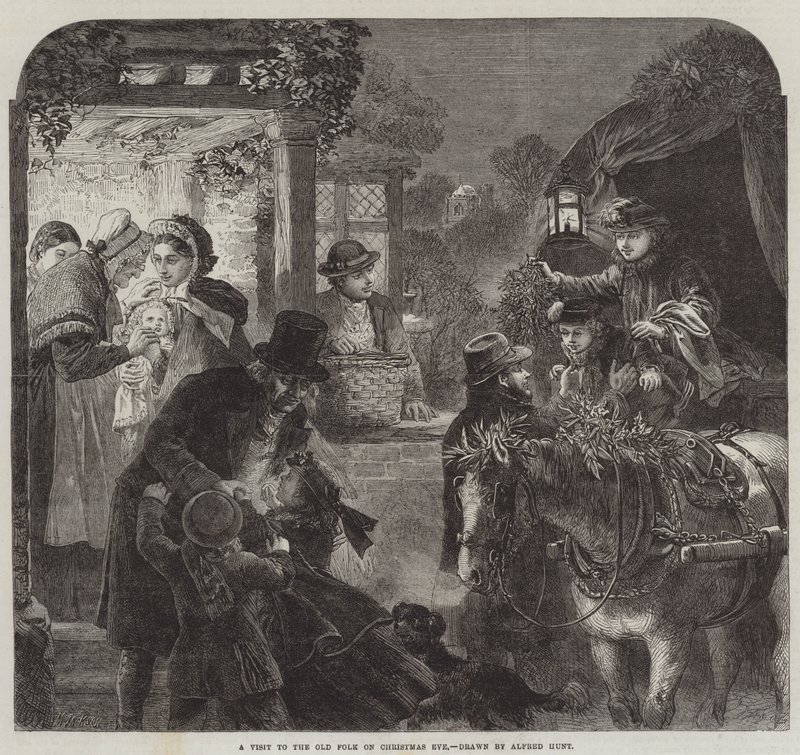 Noel Arifesinde Eski Halk Ziyareti by Alfred William Hunt