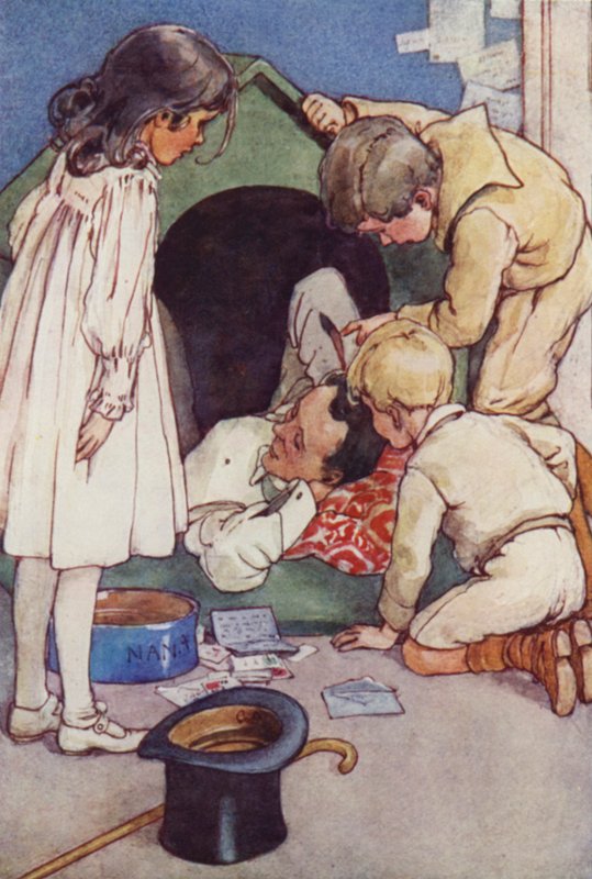 Çocuklarının Dönüşüne kadar Kulübede yaşayacaktı (renkli taş) by Alice Bolingbroke (after) Woodward