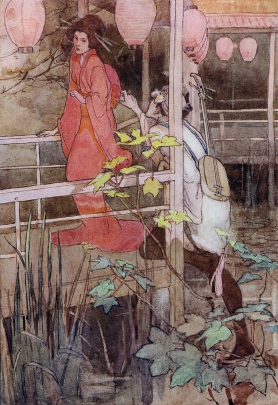 Mikado'nun Öyküsü için İllüstrasyon (renkli taş) by Alice Bolingbroke (after) Woodward