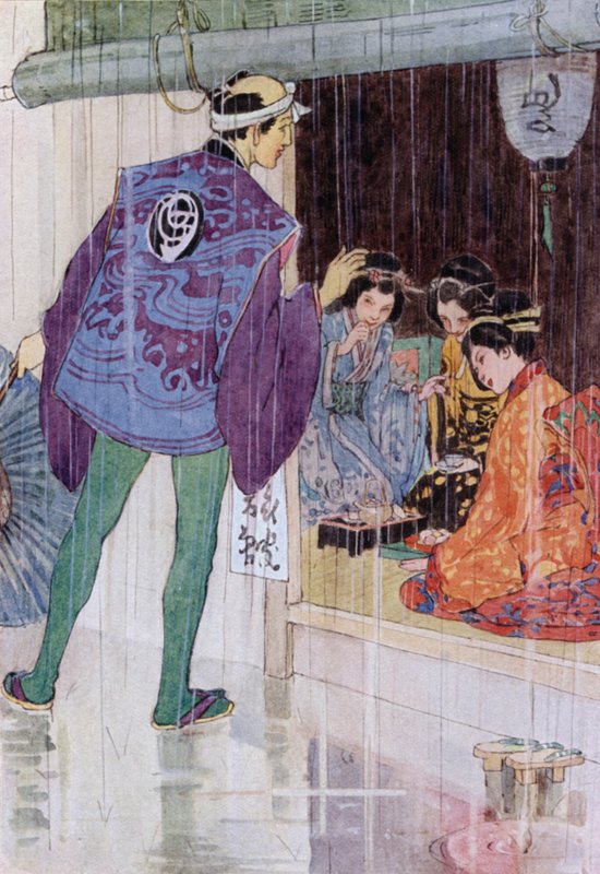 Mikado'nun Öyküsü için İllüstrasyon (renkli taş) by Alice Bolingbroke (after) Woodward