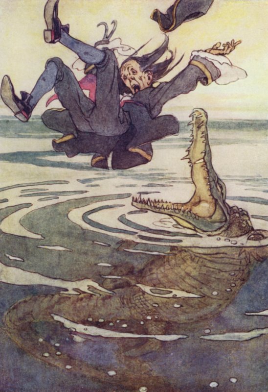 Timsahın Çenelerine Doğru! (renkli taş) by Alice Bolingbroke (after) Woodward