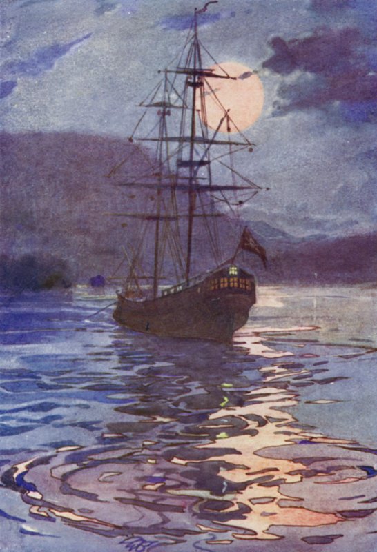 Korsan Gemisi (renkli lito) by Alice Bolingbroke (after) Woodward
