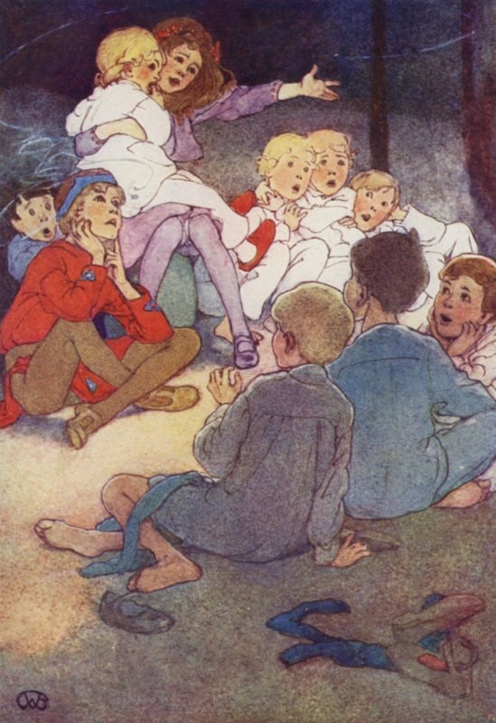 Wendy Hikayesini anlattı (renkli taş) by Alice Bolingbroke (after) Woodward