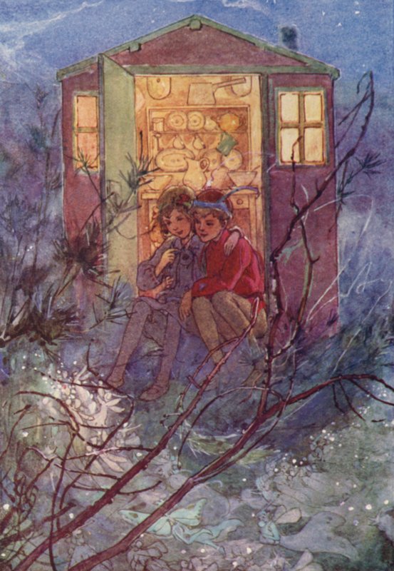 Baharla birlikte Wendy geliyor (renkli lito) by Alice Bolingbroke (after) Woodward
