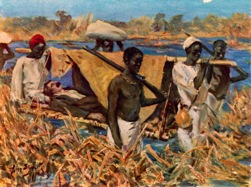 David Livingstone, Son yolculuk (renkli taş) by Allan (after) Stewart