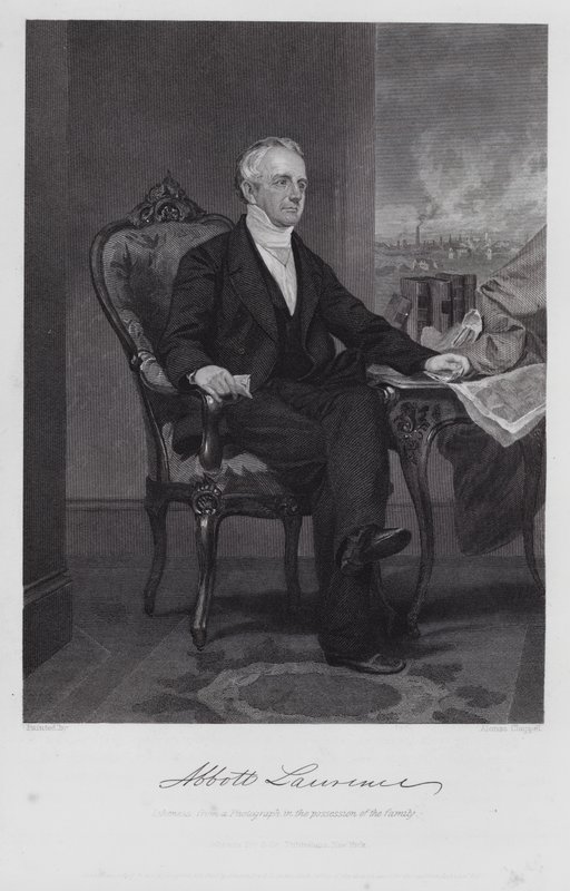 Abbott Lawrence (gravür) by Alonzo (after) Chappel
