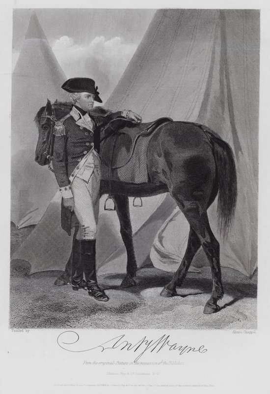Anthony Wayne (engraving) by Alonzo (after) Chappel