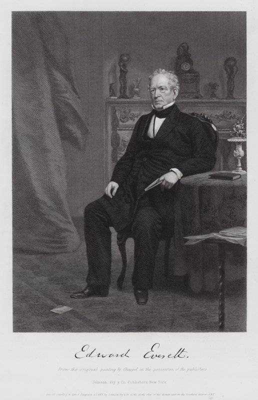 Edward Everett (gravür) by Alonzo (after) Chappel