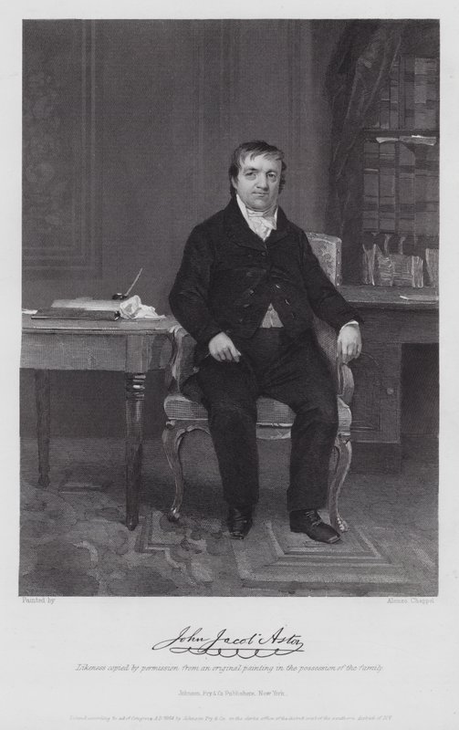 John Jacob Astor (gravür) by Alonzo (after) Chappel