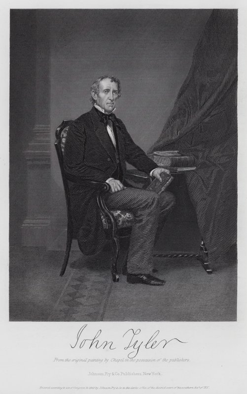 John Tyler (gravür) by Alonzo (after) Chappel